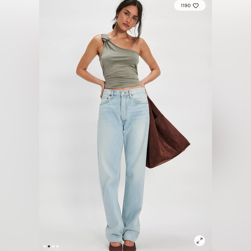 Agolde Kelly Straight Leg relaxed Jeans sz 29 $239 Wave color nwt